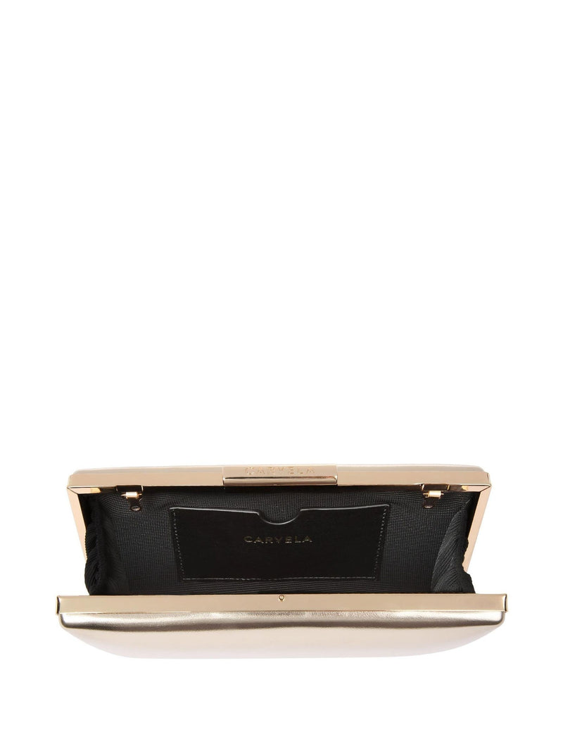 Carvela Gold Chrome Aintree clutch bag - British product