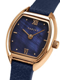 Radley rose gold tonneau watch with navy leather strap - British product