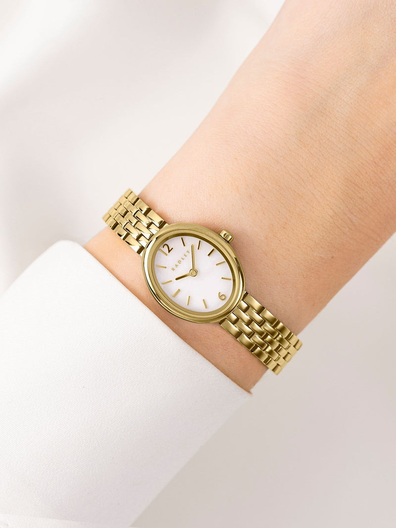 Radley gold-plated mother-of-pearl dial bracelet watch, UK version