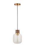 Gallery Home dark brown travertine ceiling pendant light, imported from the UK