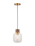 Gallery Home dark brown travertine ceiling pendant light, imported from the UK