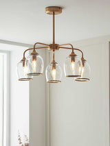 Next Gallery Home Ashton 5 Ceiling Pendant Light Aged Brass- Buy online at McGrocer
