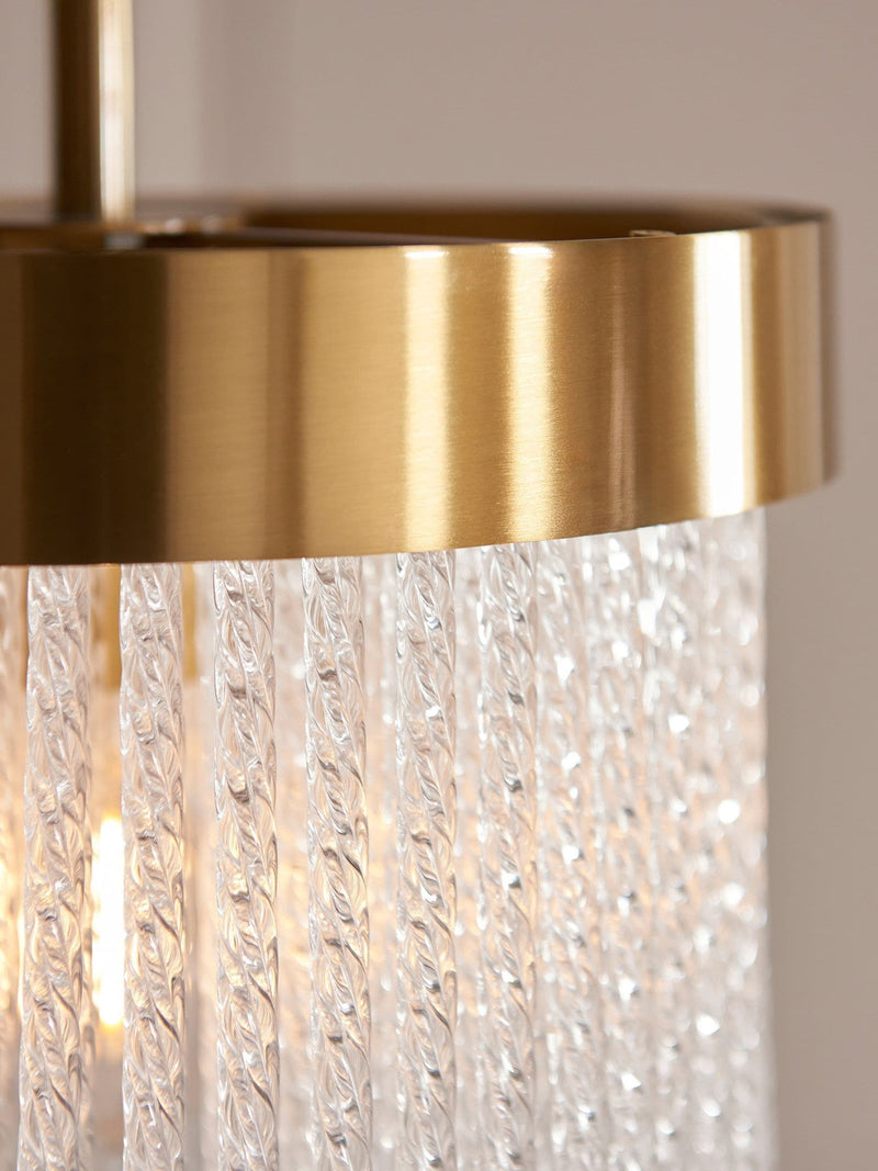 Gallery Home aged brass Anita pendant light - British product