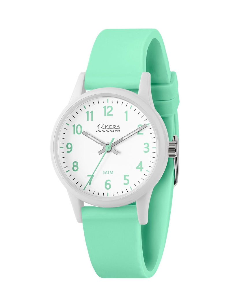 Tikkers green aqua silicone strap watch for kids, UK version