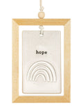 Widdop Stone hope plaque ceramic tile wooden frame (British brand)