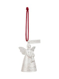 Widdop silver mini angel bell ornament 8cm - British product