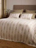 Secret Linen Store natural Jasper quilted throw (British brand)