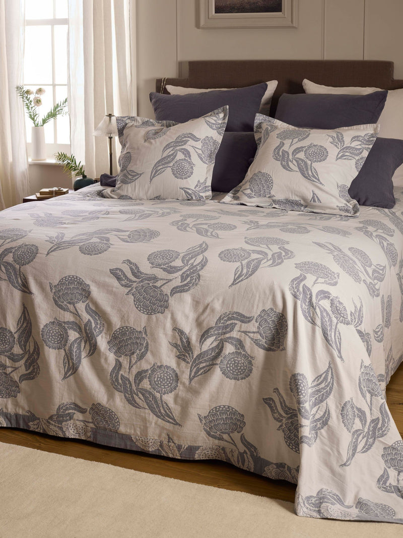Secret Linen Store French Blue Iona cotton throw, UK version