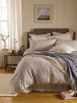 Next Secret Linen Store French Blue Matilda Cotton Jacquard Pillowcase- Buy online at McGrocer