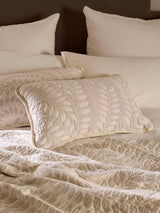 Next Secret Linen Store Natural Annie Quilted Cushion Cover 60x40cm- Buy online at McGrocer