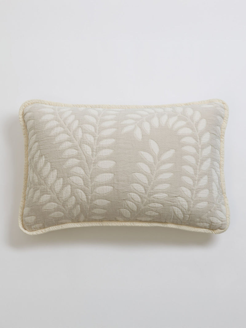 Secret Linen Store Annie quilted cushion cover natural cream 60x40cm, imported from the UK