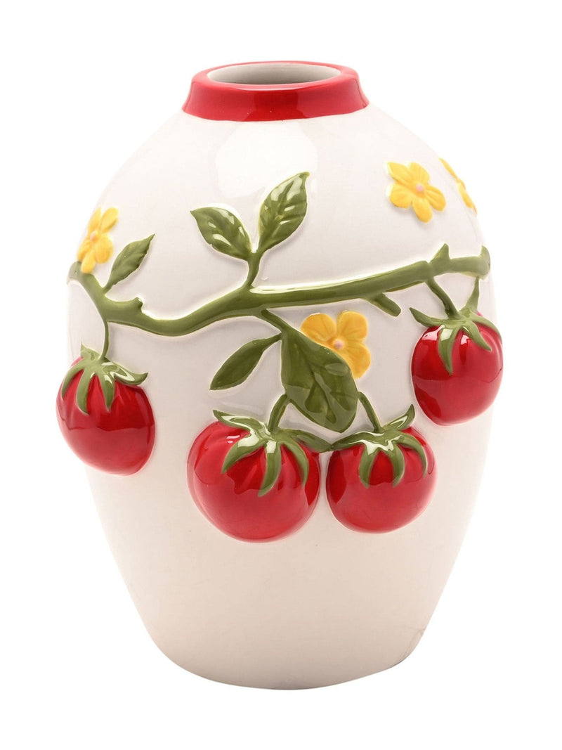 Widdop handpainted embossed tomato vase large, imported from the UK