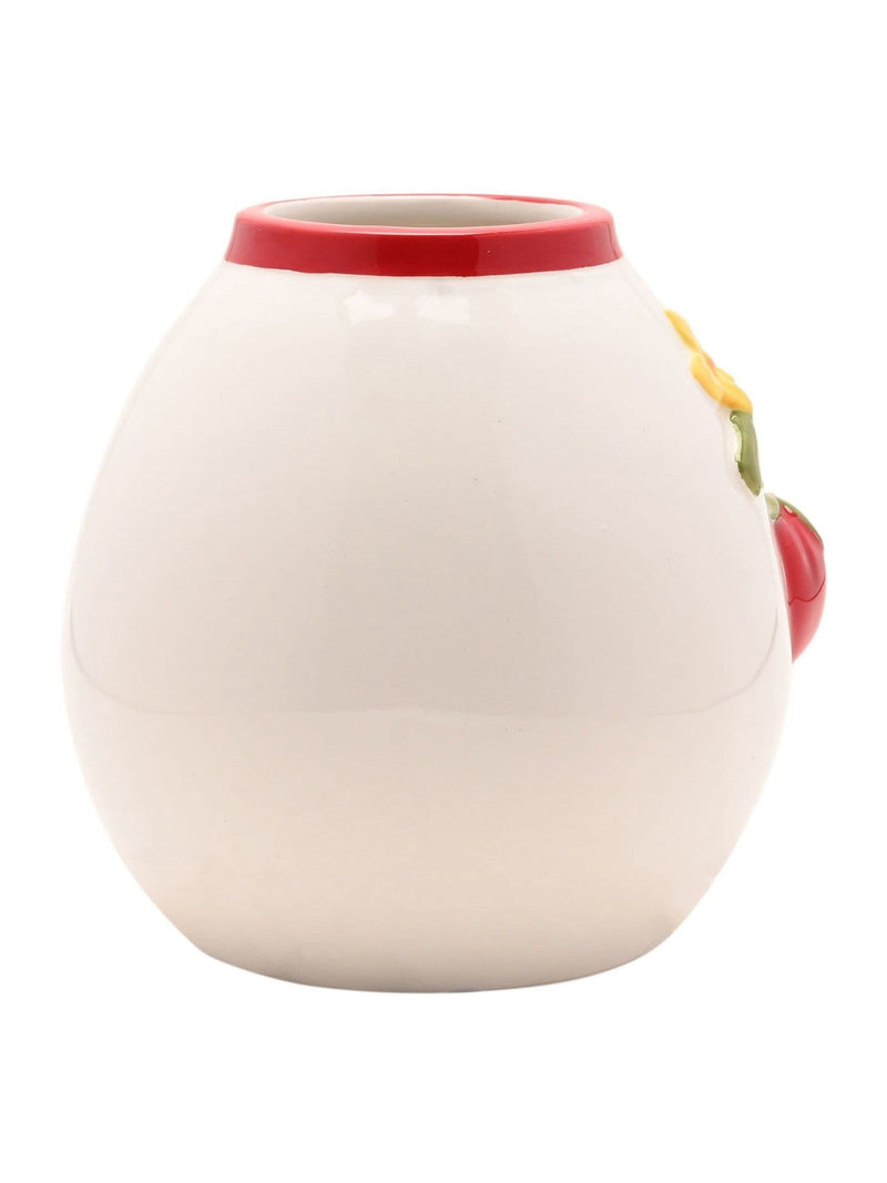 Widdop handpainted embossed tomato vase small (British brand)