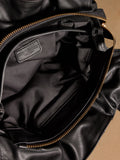 Russell & Bromley black shoulder bag Jessie ruched leather, imported from the UK