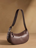 Russell & Bromley Sutton small oval shoulder bag brown (British brand)