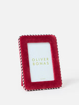 Next Oliver Bonas Burgundy Dulce Velvet Photo Frame 6x4- Buy online at McGrocer