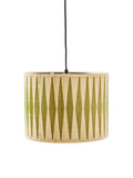 Oliver Bonas green diamond bamboo pendant lamp shade 30cm, imported from the UK