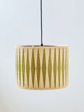 Oliver Bonas green diamond bamboo pendant lamp shade 30cm, imported from the UK