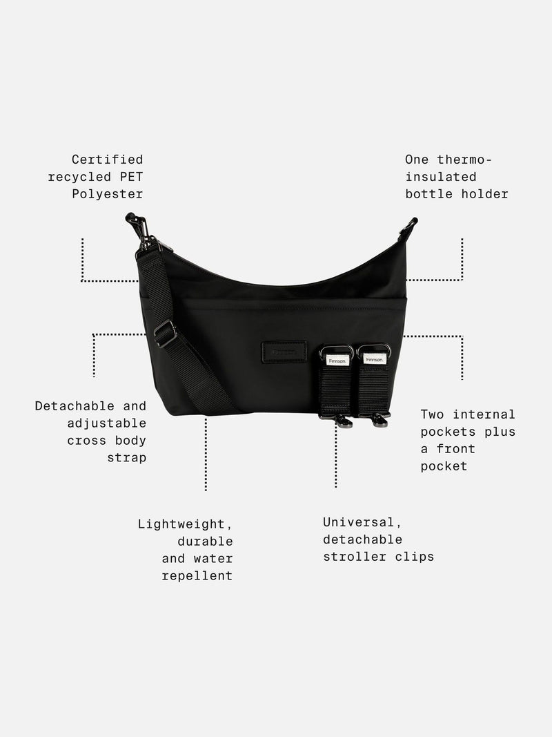 Finnson Fia oversized sling stroller organiser mocha - British product