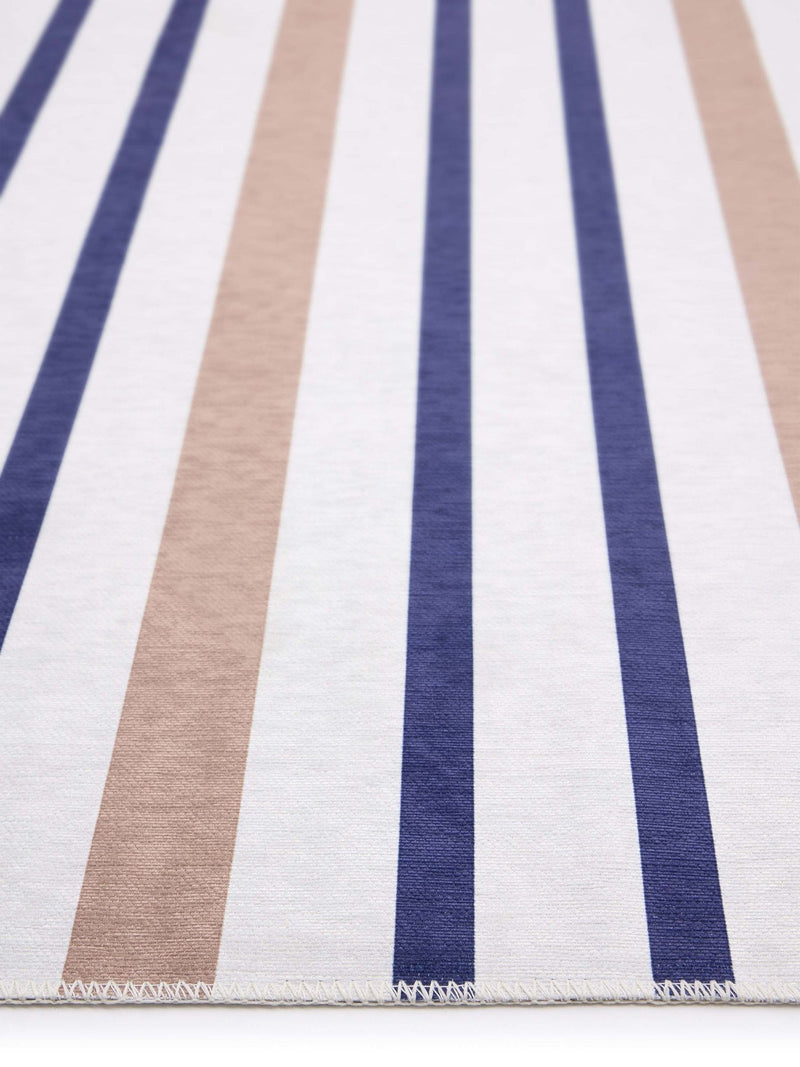 Origin Rugs cream washable coastal stripe rug - British product