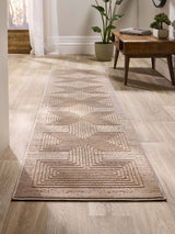 Next Origin Rugs Natural Calacatta Lines Runner, 230cm x 67cm- Buy online at McGrocer
