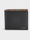 PS Paul Smith black leather signature stripe billfold wallet, imported from the UK