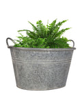 Dibor Silver Galvanised Tub Planter, imported from the UK