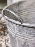 Dibor Silver Galvanised Tub Planter, imported from the UK