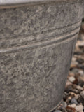 Dibor Silver Galvanised Tub Planter, imported from the UK