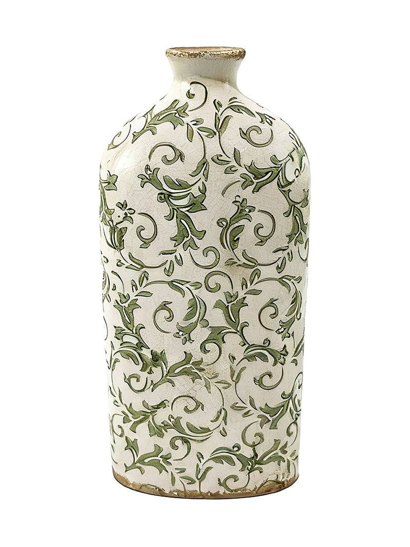 Dibor green botanical bottle vase 31cm, UK version