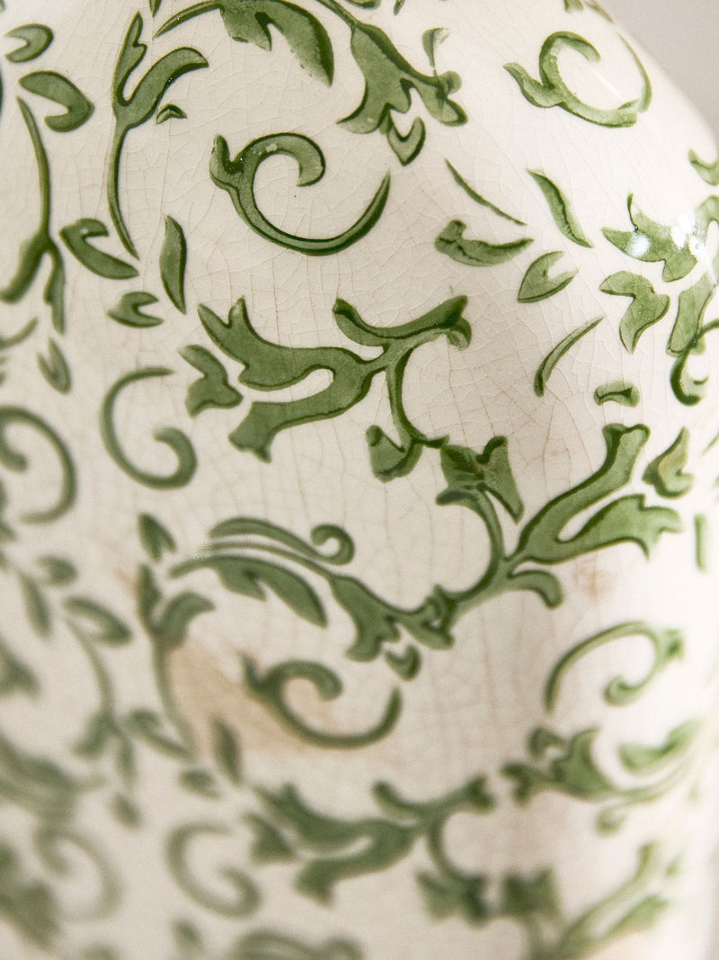 Dibor green botanical bottle vase 31cm, UK version
