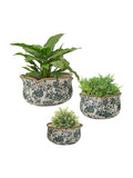 Dibor set of 3 turquoise planters - British product