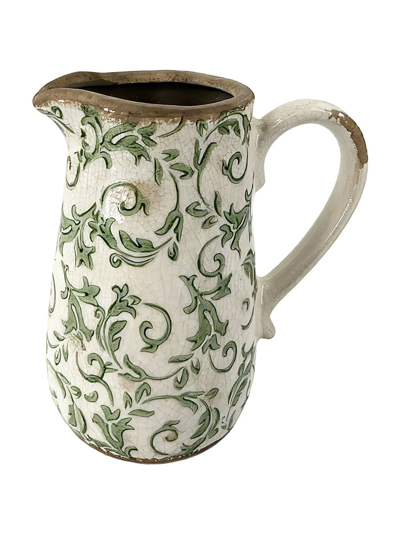 Dibor green botanical pitcher jug 18cm (British brand)