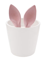 Next Widdop White Flocked Pink Bunny Ears Planter Large- Buy online at McGrocer