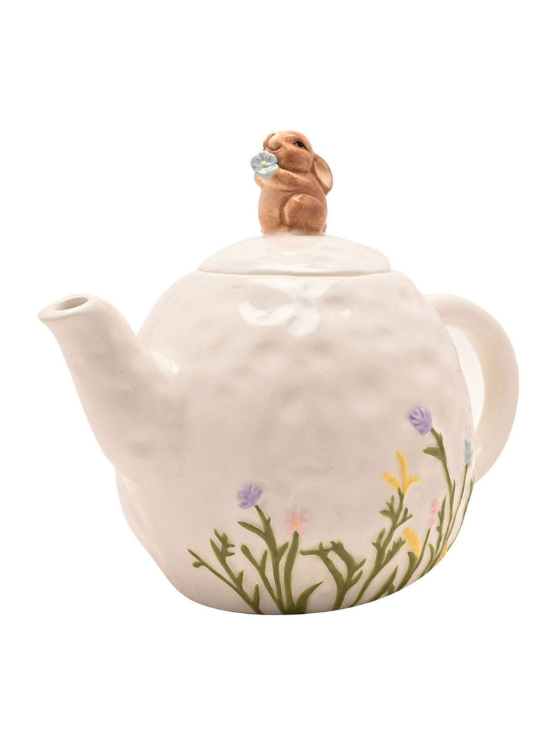 Widdop cream bunny teapot 19cm (British brand)