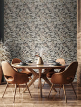 Next Hoopla Walls Charcoal Stone Tropical Canopy Wallpaper 10m x 50cm- Buy online at McGrocer