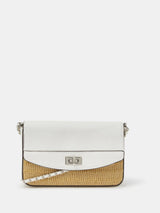 Next Accessorize White Twistlock Raffia Crossbody Bag- Buy online at McGrocer