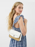 Accessorize white twistlock raffia crossbody bag - British product