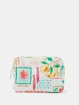 Next Accessorize White Summer Print Quilted Makeup Bag- Buy online at McGrocer