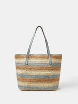 Next Accessorize Grey Stripe Raffia Shoulder Bag- Buy online at McGrocer