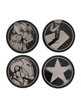 Next Marvel Set of 2 Black Round Metal Coasters- Buy online at McGrocer