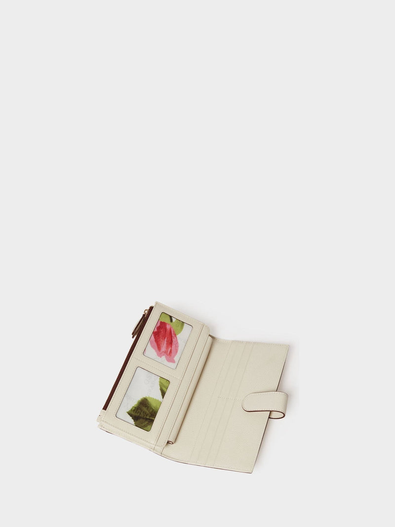 Osprey London cream leather matinee purse 20.5cm - British product