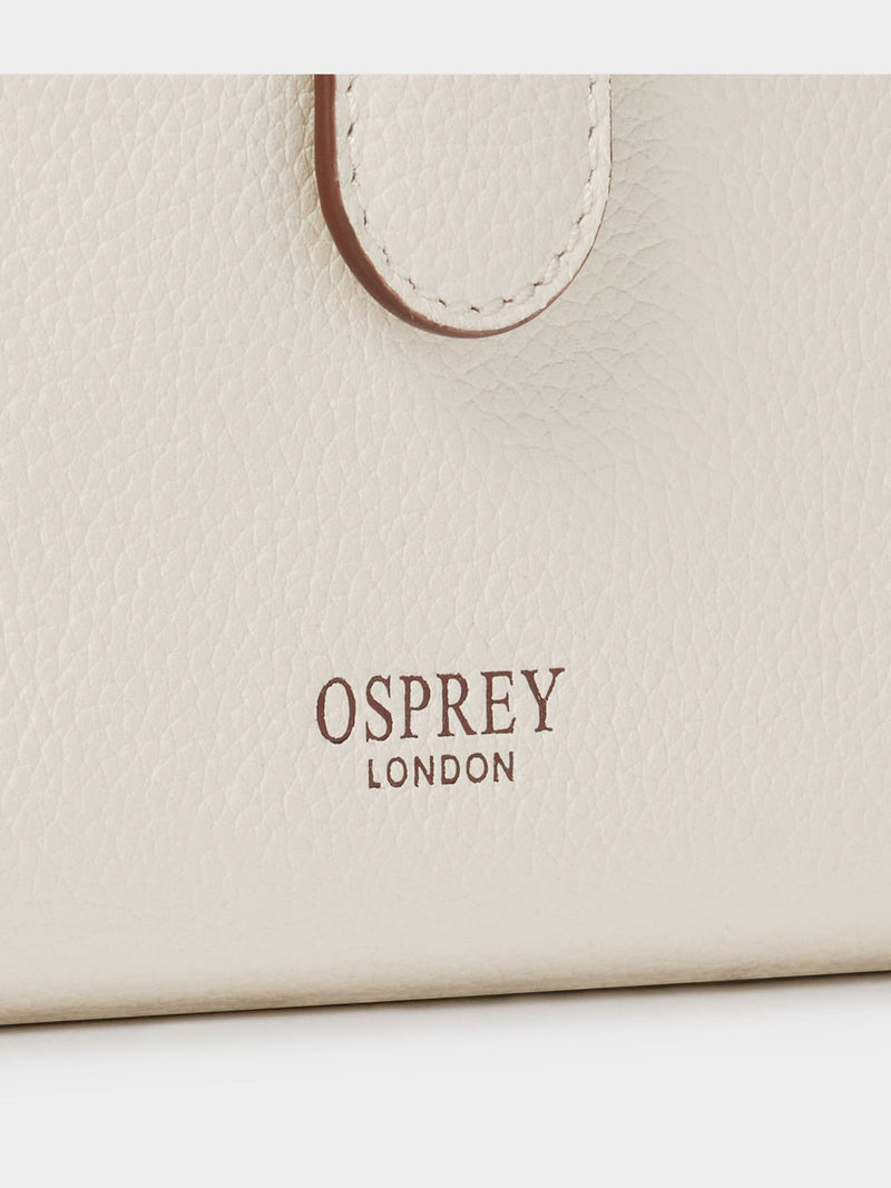 Osprey London cream leather matinee purse 20.5cm - British product