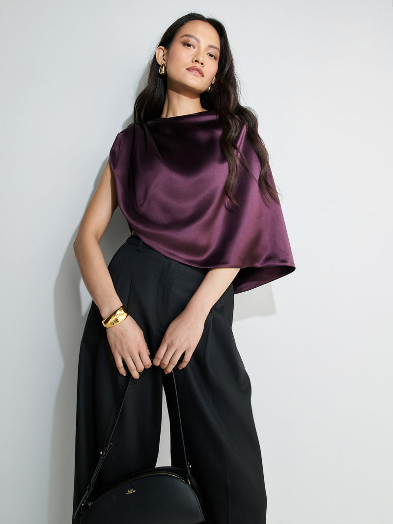 By Malene Birger purple silk twist coverup UK version
