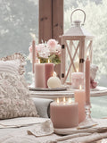 Lights4fun blush pink TruGlow LED candle 10cm, imported from the UK