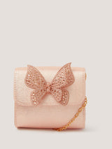Next Monsoon Pink Jewel Butterfly Glitter Bag- Buy online at McGrocer