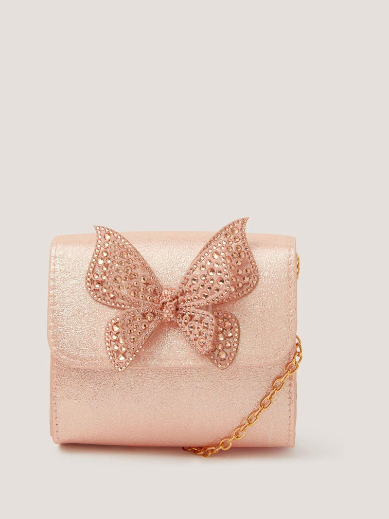 Monsoon handbag pink jewel butterfly glitter (British brand)