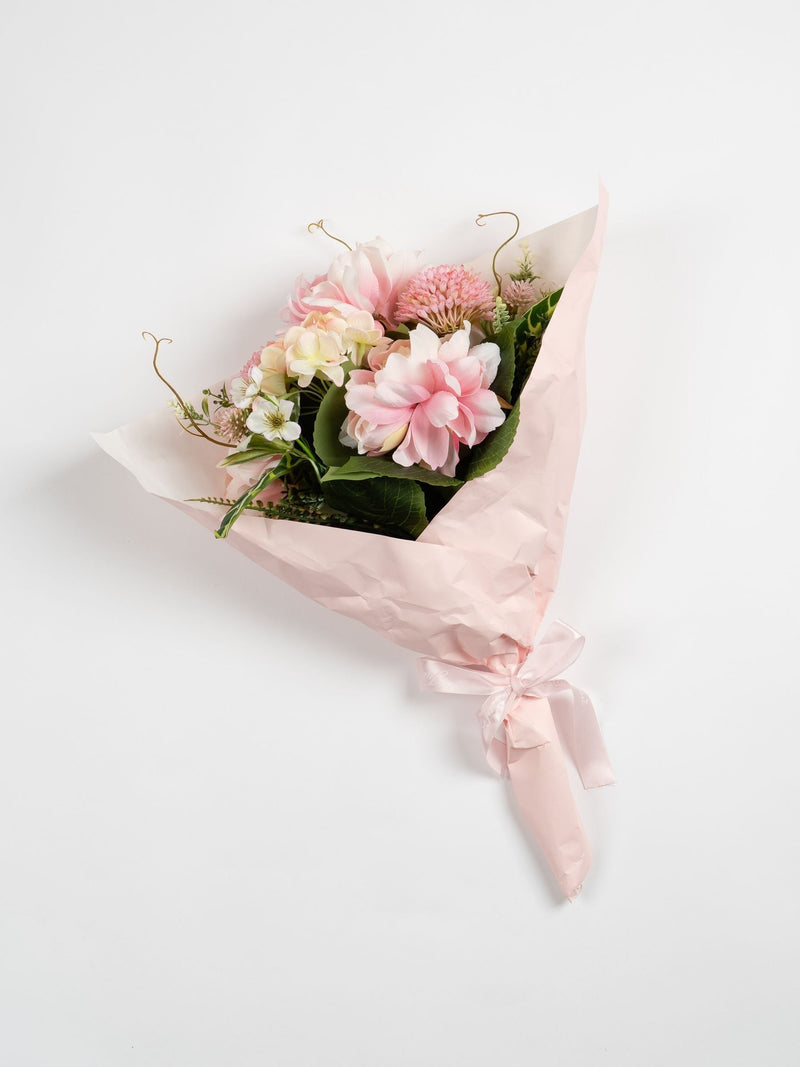 Scottish Everlastings Ltd pink hydrangea bouquet 45cm artificial (British brand)