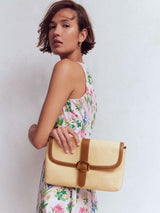 Next Boden Natural Buckle Clutch Bag- Buy online at McGrocer