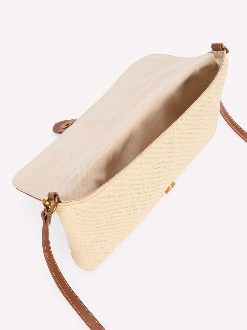 Boden Natural Buckle Clutch raffia bag (British brand)